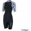Zone3 Ltd Women's Lava Short Sleeve Trisuit Kona Print Black/White/Blue