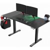 ULTRADESK Herný stôl LEVEL V2 GREEN, 140x68cm, 72-117cm, elektricky nastaviteľná výška, s XXL podlo UDESK-LVA-GN