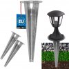 Základňa pre záhradné svietidlá zapustená do zeme kotva 115 mm sada 2 ks.