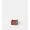 ferm LIVING Nástenný box Wall Box štvorcový, červenohnedý