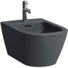 LAUFEN Meda závesný bidet s otvorom, s prepadom, 360 x 540 mm, matná grafitová, H8301107583021