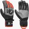 Pánske lyžiarske rukavice Reusch Worldcup Warrior GS black/silver/fluo red