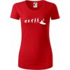 Evolúcia kajak - Dámske tričko z organickej bavlny Origin (GOTS) - XL ( Červená )
