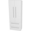 Mereo Bino, kúpeľňová skrinka vysoká 163 cm, dvojitá, Multidecor, Biela Arctic CN699BIAA