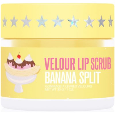 Jeffree Star Cosmetics Banana Fetish Velour Lip Scrub cukrový peeling na pery Banana Split 30 g