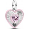 Visiaci prívesok PANDORA Žiarivé ružové srdce 794409C01