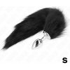 Kink - Anal Plug Size S 7 X 3 Cm With Synthetic Tail 40 Cm Black
