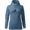 Ekg kôň ikona - Mikina dámská Cape s kapucí - 2XL ( Denim )