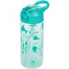 BAAGL A-35415 Delfín, fľaša na pitie so slamkou 500ml, transparentná tyrkysová