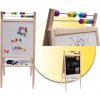 Detská magnetická tabuľa 3v1 prírodná - výška 98 cm