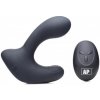XR Brands P-Pulse silikónový stimulátor prostaty 10 režimov, diaľkové ovládanie, čierny