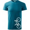 Bicykel na výšku - Klasické pánske tričko vyššej gramáže - 3XL ( Tmavý tyrkys )
