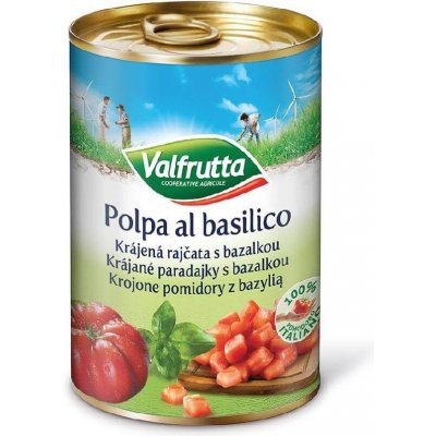 Valfrutta Krájané paradajky s bazalkou 400 g