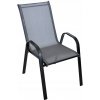 Záhradná stolička Rojaplast kovová sivá
