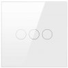 Vypínač AVATTO ZTS02-EU Zigbee switch, bílý (3-gang) (ZTS02-EU-W3)
