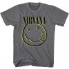 Nirvana Tričko Inverse Happy Face Unisex Charcoal Grey S