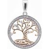 Šperk Holíč Žltobiely kamienkový strieborný prívesok strom života SPV561