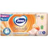 Zewa Deluxe Aqua Tube Cashmere Peach Parfumed Toaletný papier 150 útržkov 3-vrstvový 8 ks, splachovacia rolka