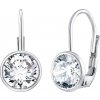 Silvego Elegantné strieborné náušnice s čírymi Swarovski Zircon SILVEGOB70607S