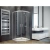 Besco MODERN 185 Štvrťkruh sprchový kút 90x90x185cm Univerzálny, rám Chróm Al, sk.Frost 6m BCMOD90CTVRTCF