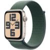 Inteligentné hodinky Apple Watch SE 2024 GPS 44mm hviezdne biely hliník - jazerne zelený prevliekaci športový remienok (MXEW3QC/A)