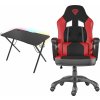 Genesis Holm 200 RGB stůl Black 113 cmx60 cm + Nitro 330 Černo-červený (NFG-0752)