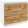 Nočný stolík Belini biely / dub wotan Výrobca SI SN1/0/W/DW/0/0