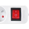 Solight predlžovací kábel 5m, 5 zásuviek, vypínač, 16A/3680W, PVC, biely