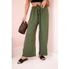 Fashionweek Dámske nohavice ľahké vzdušné so širokými nohavicami K5878 Farba: Khaki, Veľkosť: Universal