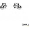 MOZA gold Náušnice guličky MG2344 Farba Zlata: biele Au
