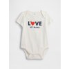 GAP Baby body Biela 3-6M Biela Biela