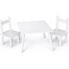 Detský stolík + 2 stoličky, biela farba