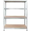 AR Shelving Kovový regál RIVET pozinkovaný, 4 police, 300 kg, 180 x 120 x 45 cm