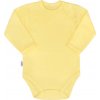 Dojčenské bavlnené body s dlhým rukávom New Baby Pastel žlté, veľ. 68 (4-6m)