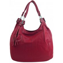 Praktická velká dámská kabelka přes rameno červená