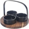 Keramické servírovací misky s tácem Orion BLACK set