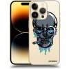 Picasee silikónový prehľadný obal pre Apple iPhone 14 Pro - EARTH - Lebka 3.0