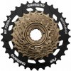 Shimano 7-kolesové MF-TZ500 14-34 zubov Megarange, strieborné/čierne, v krabičke