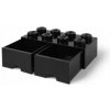 LEGO® úložný box so šuplíkmi 250x500x180mm čierny