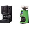 Gaggia New Classic EVO BC, black + Eureka Atom 60, kawasaki green