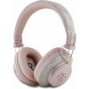 Guess PU 4G Metal Logo ENC bezdrôtové slúchadlá Pink