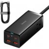 Baseus sieťová nabíjačka/predlžovačka (PSZM000201) – 2× AC, 2× USB, 2× USB-C, 100W, USB-C kábel, čierna