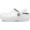Unisex nazúvacia obuv Crocs, CLASSIC LINED CLOG K biela,béžová, 33/34