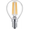 LED žiarovka guľová E14 P45 6,5W = 60W 806lm 2700K teplé vlákno PHILIPS
