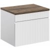 Súprava skrinka Comad Iconic White ICONIC WHITE 82-80-D-1S, doska na skrinku Comad Sante Fe Oak SANTAFEOAK89-080-A