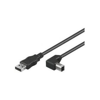 PremiumCord ku2ab2-90 USB 2.0, A-B, se zahnutým USB-B konektorem 90°, 2m