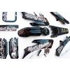 STOMP Pitbike plasty čiernej CRF50 s polepmi Heart & Huntington/ biele, Stomp, DemonX, WPB