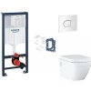 Grohe Rapid SL - Set predstenovej inštalácie, klozetu, dosky SoftClose, tlačidla Arena Cosmopolitan a súpravy na vhadzovanie tabliet, alpská biela SANI11BB3153