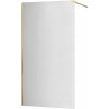 MEXEN/S - KIOTO Sprchová zástena WALK-IN 90x200 cm 8 mm, zlatá, zrkadlové sklo 800-090-101-50-50