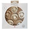 Frigg šesťbalenie okrúhlych cumlíkov frigg cinnamon charm, 6-18m, kaučuk